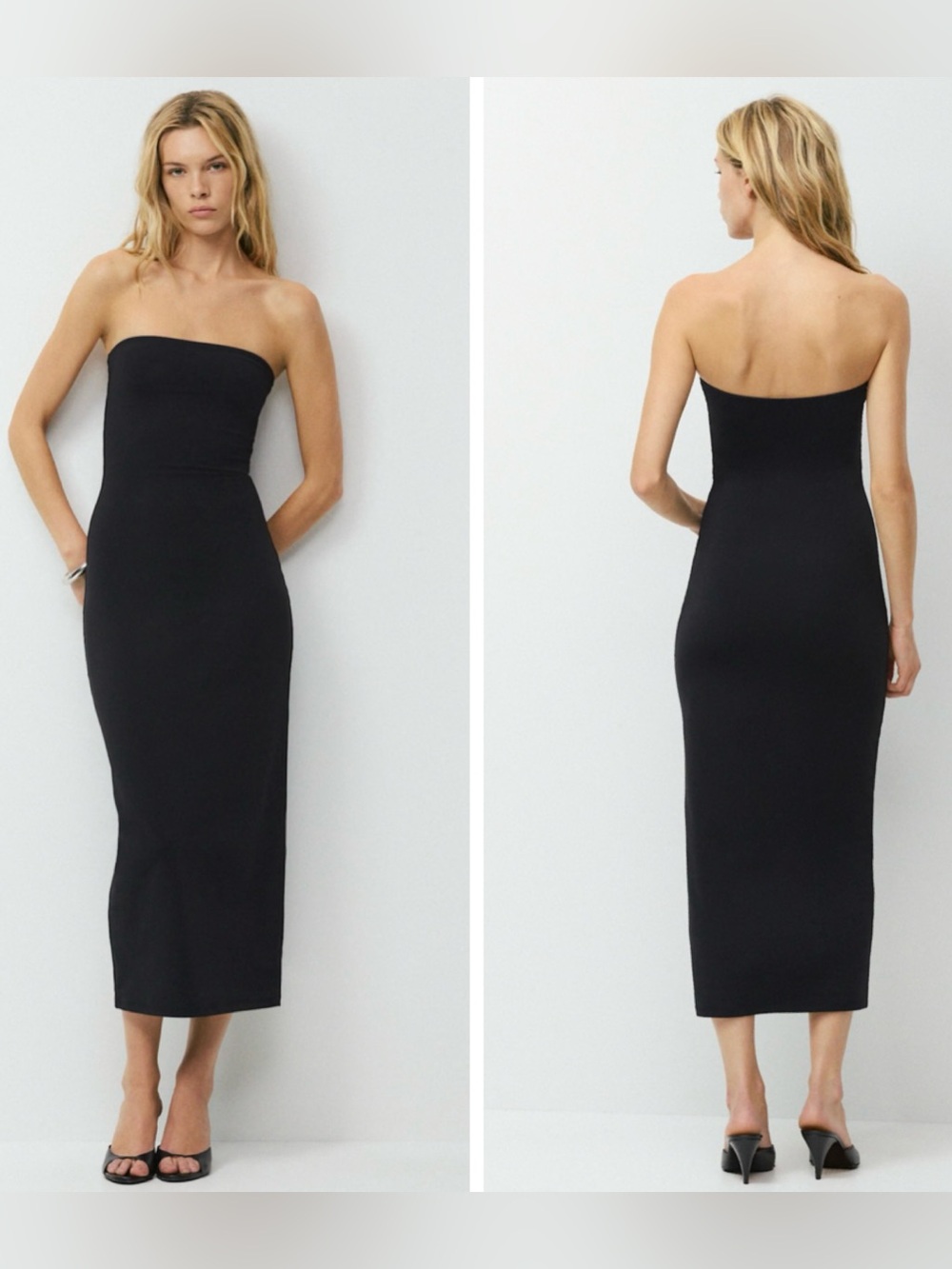 Aritzia Original Contour Enrapture Maxi Tube Dress in Black Size Medium